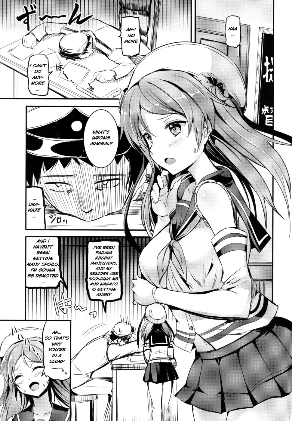 Hentai Manga Comic-Urakaze-chan ni Shibori Toraretai!-Read-2